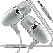 Produktbild (Weiß) Motorola Moto G 2nd Gen, Moto G2, Moto G+1 Tragbare Farbige Aluminium Hands Free-Kopfhörer-Kopfhörer-Headset mit Mikrofon Mic ExclusiveTo Elite Zubehör
