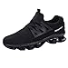 Produktbild Mode Schuhe Herren, Daily Fitnessschuhe Laufschuhe Atmungsaktiv Turnschuhe Schnürer Sportschuhe Sneaker Mode Beathable Mesh Lace-up Freizeitschuhe (EU:45/CN:46, Schwarz B)