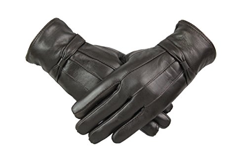 Womens Ladies Leather Gloves With Bow Design Warm Winter Fleece Lined All Size M L XL Christmas Gift