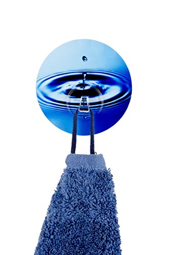 WENKO 21297100 Static-Loc Wandhaken Uno Water Circle – Befestigen ohne bohren, Kunststoff, 8.5 x 2 x 8.5 cm, Mehrfarbig - 5