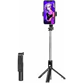 Rabsev Bluetooth Kumandalı Selfie &Ccedil;ubuğu ve Tripod, Siyah, Taşınabilir, 72.5 cm, Akıllı Telefonlar İ&ccedil;in