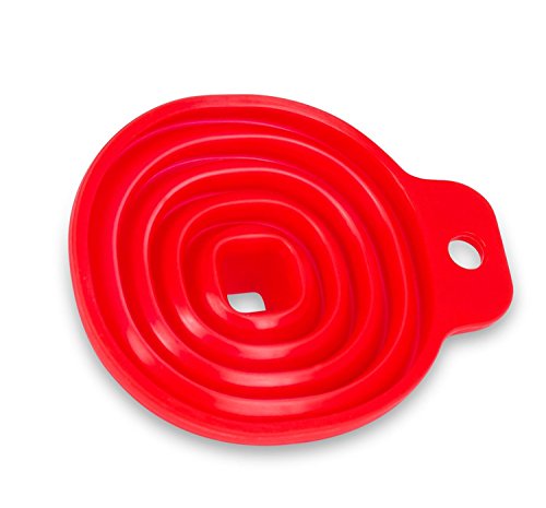 HelpCuisine Silikon Trichter rund, zusammenklappbar Trichter in rot - 4