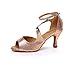 Produktbild HhGold Lateinamerikanische Tanzschuhe für Damen Salsa/Tango/Tee/Samba/Modern/Jazz Dance Party Abendtanzschuhe Sandalen Hohe Absätze, Rosegold-Absatz7.5Cm-UK6 / EU39 / Our40