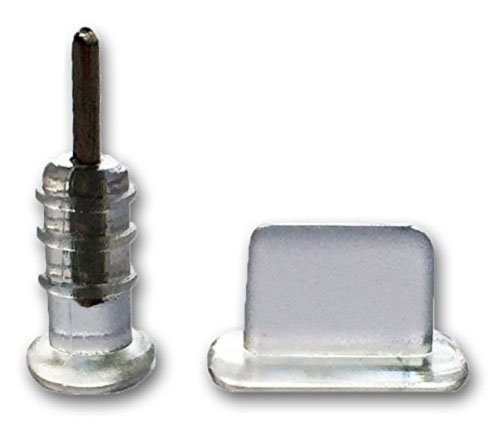 Charmate Staubschutz Stöpsel Set Premium QUALITÄT - Headset und Lightning Schutz kompatibel mit iPhone 11 (Pro) X (S) - 8 (Plus) - 7 (Plus) - 6S - 6-5 - 5S - 5C - 5SE (TRANSPARENT/Seperate)