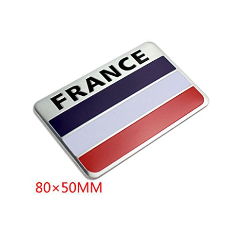 EHAO Generic Car Racing Deportes GE Bandera de Francia Oblong Emblem Etiqueta Decalque Etiqueta