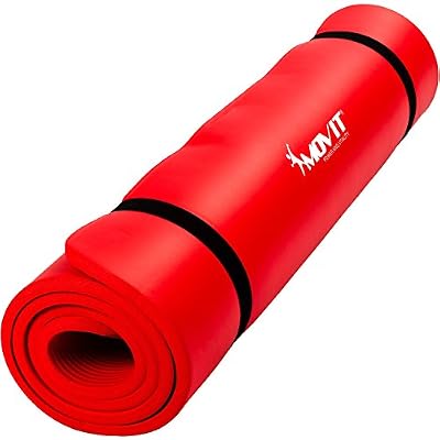 MOVIT® - Tapis de sol pour pilates et fitness - sans phthalate - certifié SGS - couleur rougé - L 190 x l 60 x E 1,5 cm