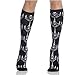 Produktbild Leg Avenue - Kniestrümpfe schwarz-weiß mit Kerzenleuchter Motiv - One Size - Schwarz/Weiß - 5590
