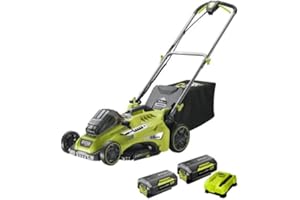 Pack RYOBI Tondeuse 36V RLM36X46H50PG - 2 Batteries 36V LithiumPlus 4.0Ah - 5.0Ah - 1 Chargeur
