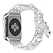 Produktbild Lazzgirl Handmade Night Luminous Armband für Apple Watch 42mm / 44mm Serie 4 3 2 1(Silber, One Size)