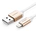 Produktbild UGREEN 1M Lightning Kabel auf USB A Stecker Ladekabel MFi Zertifiziert mit Alu-Gehäuse für iPhone iPhone 7 / 7plus / 6S/ 6 / 6 Plus, iPhone5s/5c/5, iPad Mini/Mini 2, iPad Air usw Goldenfarben