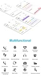Intelligentes Armband Gesundheits- Und Fitnesserkennung Bluetooth 4.0 Eingebaute 32-GB-Festplatte 90-mAh-Batterie IP67-wasserdicht 0 96-Zoll-Farbdisplay, Blue