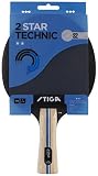 Raqueta de ping pong. Stiga 2 Star Technic - Raqueta de Ping Pong cóncava, Negra y roja, Talla única