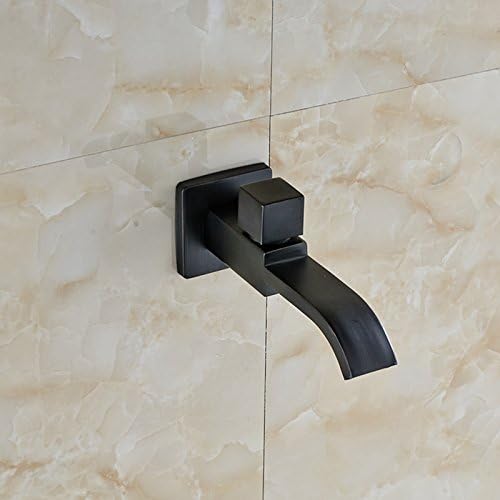 VanMe Basin Faucet Oil Rubbed Bronze Solid Brass Waterfall Bathroom Poll Faucet Shower Spout Tap