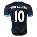 Produktbild 2016 UEFA Champions League Manchester City FC 10 Kun Aguero Away Fußball Soccer Jersey in Royal Blau Small Blau - königsblau