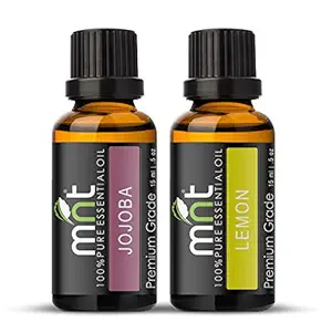 MNT Combo of Jojoba Oil and Lemon Oil For Hair Growth, Skin care (Each 15ML) - 100% Pure Natural Oil