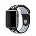 Produktbild LEEHUR Apple Watch Armband 42mm, Serie 1/2/3 Sport Armbanduhr Silikonarmband Ersatzarmband Armband für Apple iWatch / Apple Uhr Nike + (42mm, Gray & Schwarz)