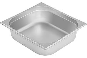 Royal Catering Gastronorm Container GN Container Gastronorm Tray RCGN-2/3X100 (2/3, 100 mm, 8.5 l, Stainless steel)