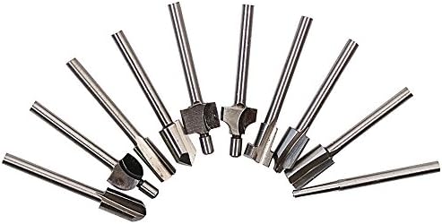10 Piece HSS Cutter Set Router Drill Bit Wood Cutter Multi-Tool Router Bit Stich Tips Sanding Wood Fräserpas Send For Rotary Tool Woodworking Set