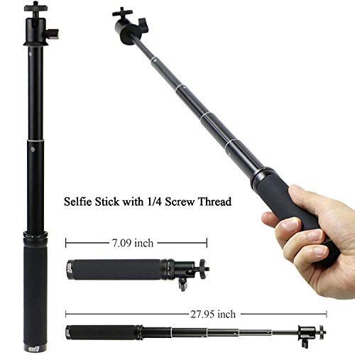 EEEKit todo en 1 kit de accesorios para Ricoh Theta S,funda de transporte,selfie stick,Mini trípode,Securiy correa de muñeca,de silicona,Micro HDMI a HDMI cable[Clase de eficiencia energética A]