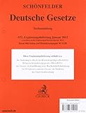 Image de Deutsche Gesetze 152. Ergänzungslieferung: Rechtsstand: 23. Januar 2013