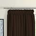 H.Versailtex Solid Thermal Insulated Blackout Pencil Pleat Anti - Mite Curtains for Bedroom with Two Free Tiebacks - Dark Brown, Energy Saving & Noise Reducting, 66" Width x 54" Drop, Set of 2 pieces