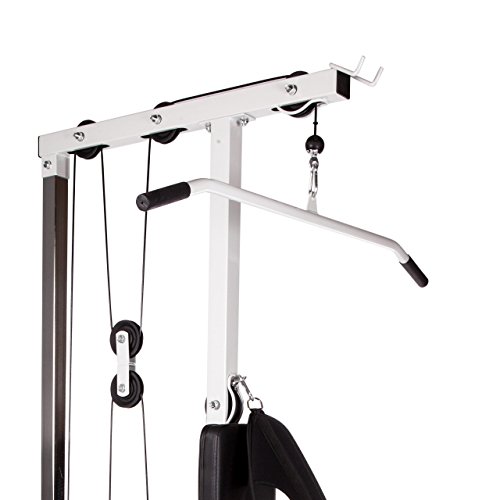 ScSPORTS Latzugturm Kraftstation Seilzug Kabelzug, 141 x 107 x 193 cm (LxBxH), weiß - 2