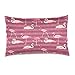Produktbild HOJJP Retro Flamingo Tropical Pattern Pink and White Stripe Throw Pillow Cover Pillowcase, Decorative Invisible Zipper Cushion Cover 18x18 Inch for Couch Bed Sofa