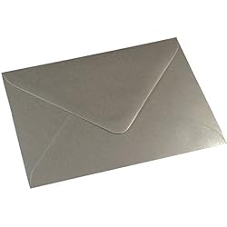 The Craft Cabin – Lote de 100 sobres plateados irisados con formato C6/A6