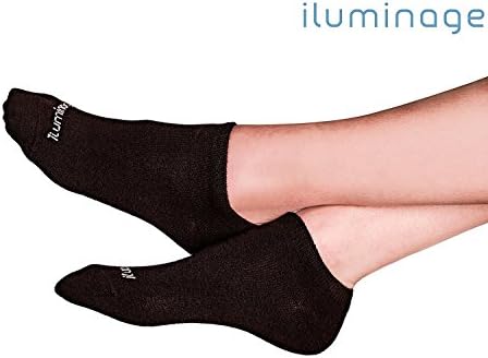 iluminage Skin Rejuvenating Socks with Patented Copper Technology for Women or Men Helps Minimise Wrinkles Whilst Sleeping / Working / Walking Repair and Replenish Moisture to Rough, Dry Feet and Cracked Heels (Medium)
