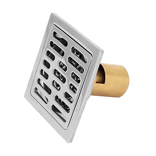 sourcingmap® Küche Badezimmer 304 Edelstahl Dusche Boden Abfall Abfluss Sieb 10cm x 10cm