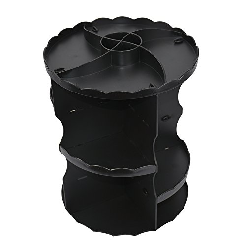 St.Oswalds Rotating Kosmetik Organizer Tower für Make UP Aufbewahrungs (Schwarz) - 5
