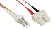Produktbild InLine LWL Duplex Kabel - LC/SC - 62,5/125µm - OM1 - 1m, 88651