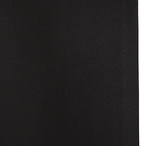 Deconovo Vorhang Blickdicht Schlaufen Gardinen Schlafzimmer Thermogardine Schlaufen Schlaufenschal 175×140 cm Schwarz 2er set - 7