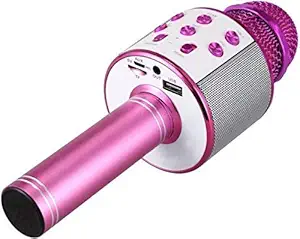 Ykarn Trades Handheld Wireless Microphone Mic With Audio Recording Bluetooth Speaker & Karaoke Feature For All Tablets PCs, iOS Android Smartphones - MIX COLORS