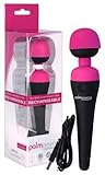 PalmPower Recharge Cordless Vibrating Massage Wand, Pink/Black