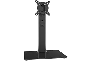 HEMUDU Monitor LCD singolo Supporto da scrivania con supporto per schermo da 13 pollici a 32 pollici con girella, regolabile in altezza, rotazione, supporto per schermo fino a 35kgs