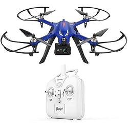 DROCON Bugs 3 Drohne mit bürstenlosem Motor Quadrocopter für Anfänger, lange Flugzeit und große Reichweite, 3D ROLLEN & SALTOS, unterstützt GoPro HD Kamera, Blau