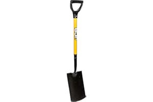 JCB - Professional Metal Shovel and Spade, Long Handle, Heavy Duty Construction Site and Garden Tools for DIY, Snow, Coal, Garden, Outdoor, Plants, Fences, Borders, Metal Detection