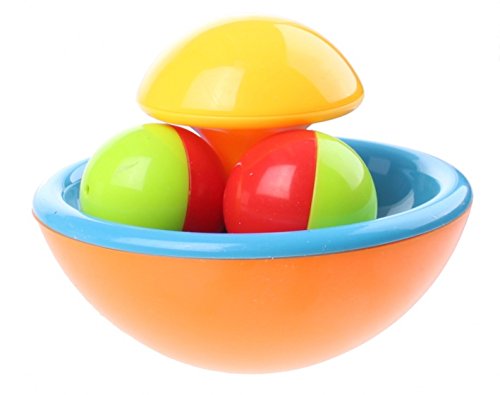 Preisvergleich Produktbild Unbekannt Rassel Baby Rattles Schüssel 10 cm blau / orange