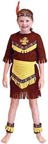 Amur Leopard Kids Girls Indian Princess Tassel Costume California Costumes Wild West Cowboy Fancy Dress Halloween Cospla Party Outfit, red, Large