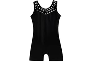 XiaoMoSha Gymnastics Leotards for Girls Gradient Color Sparkle Dance Leotard Sleeveless Leotards for Girls Athletic Ballet Dancewear for Kids Age 3-14 Years