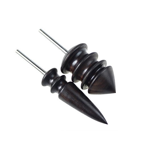 2 PCS Ebony Narra Leder Burnisher Dremel spitz zulaufende Spitze Leder Slicker poliert Drill