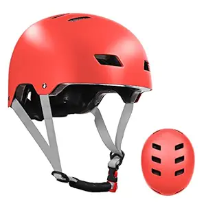 Skateboard Bike Helmet with Two Removable Liners Adjustable Ventilation for Multi-Sport Scooter Roller Skate Inline Skating,3 Sizes for Kids,Youth,Adult