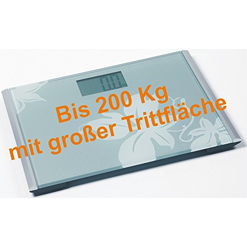 XXL Personenwaage – bis zu 200kg wiegen (extra großes Display, extra flach, AutoOnOff, extra breite Trittfläche) - 3