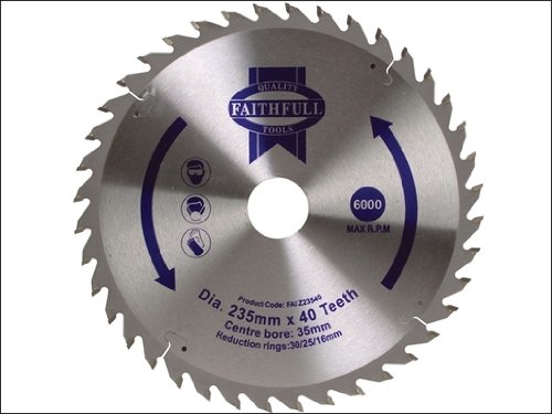  Circular Saw Blade TCT 235 x 35 (16,20,30) x 40t(FAITHFULL FAIX23540) 