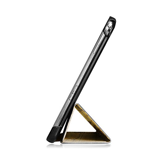 Fintie Samsung Galaxy Note 10.1 2014 Edition / Samsung Galaxy Tab Pro 10.1 T520 T525 Hülle Case – Ultra Slim Lightweight superleicht Stand Smart Shell Schutzhülle Cover Tasche Etui mit Auto Schlaf/Wach Funktion, Landkarte Braun - 7