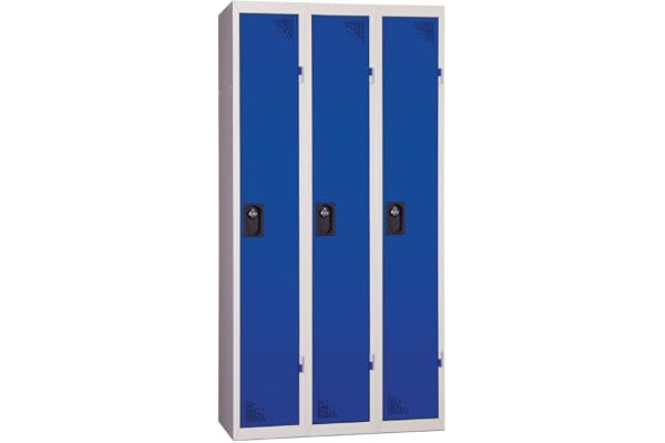 Vestiaire Industrie Propre - en kit - Bleu - 3 colonnes - Largeur 90cm