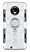 Produktbild CHENXI Moto G6 Hülle, 2 in 1 Schutzhülle mit 360 Rotating Finger Griff Ständer Schale Case Magnetische Car Mount Stoßfest Doppelschutz Handyhülle Cover für Motorola Moto G6 5.7" -Silber