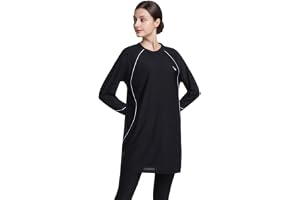 Modest Long Sleeve Shirts for Women Quick Dry Athletic Top Yoga Running Workout Tees for Muslim Women