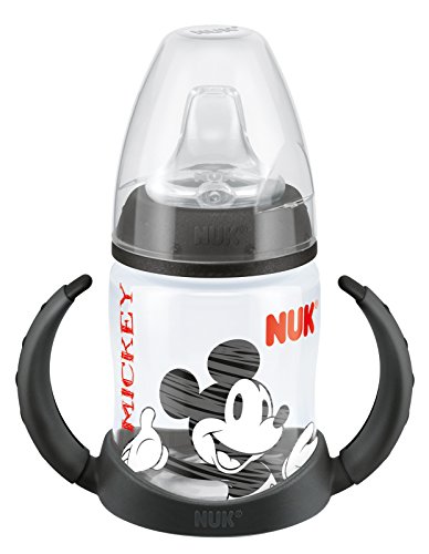 NUK Mickey & Minnie First Choice 150ml Learner Bottle with Silicone Spout (Black)